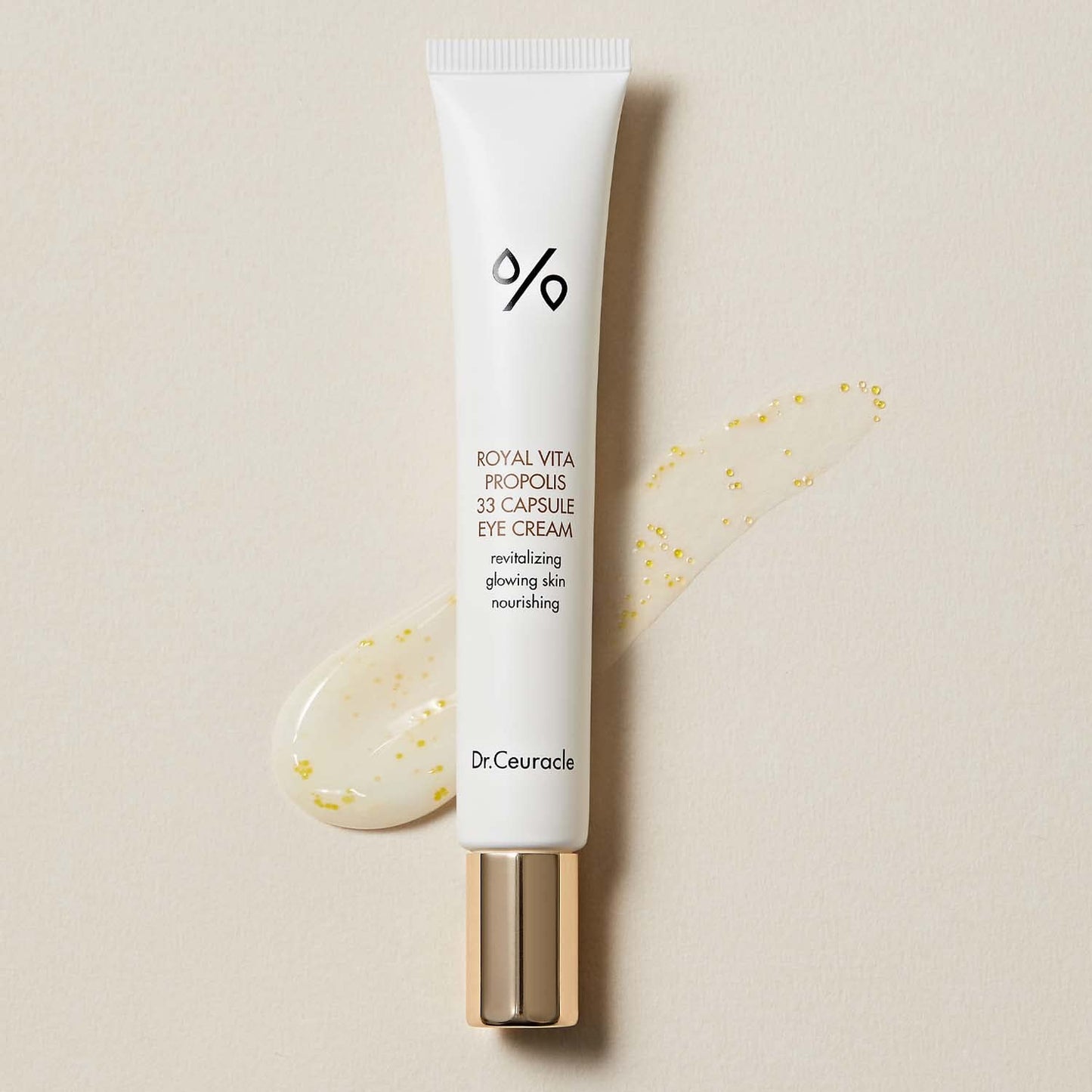 Dr.Ceuracle by leegeehaam Royal Vita Propolis 33 Capsule Eye Cream with Applicator (20ml / 0.67 fl. oz.) - Soothing, Hydrating Eye Serum Cream, Dark Circle Relief