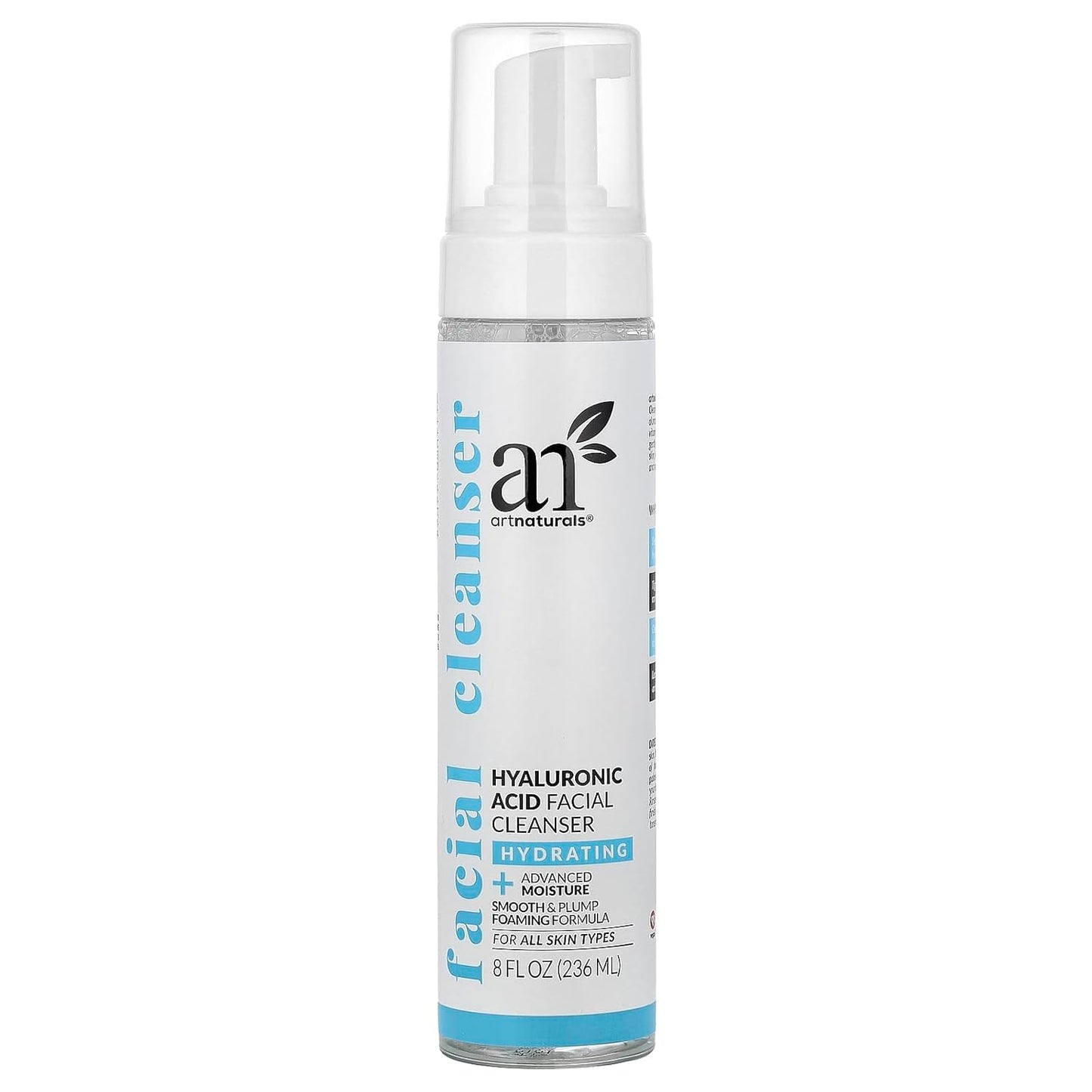Hyaluronic Acid Facial Cleanser - Gentle Formula for All Skin Types | 8 fl oz (236 ml)