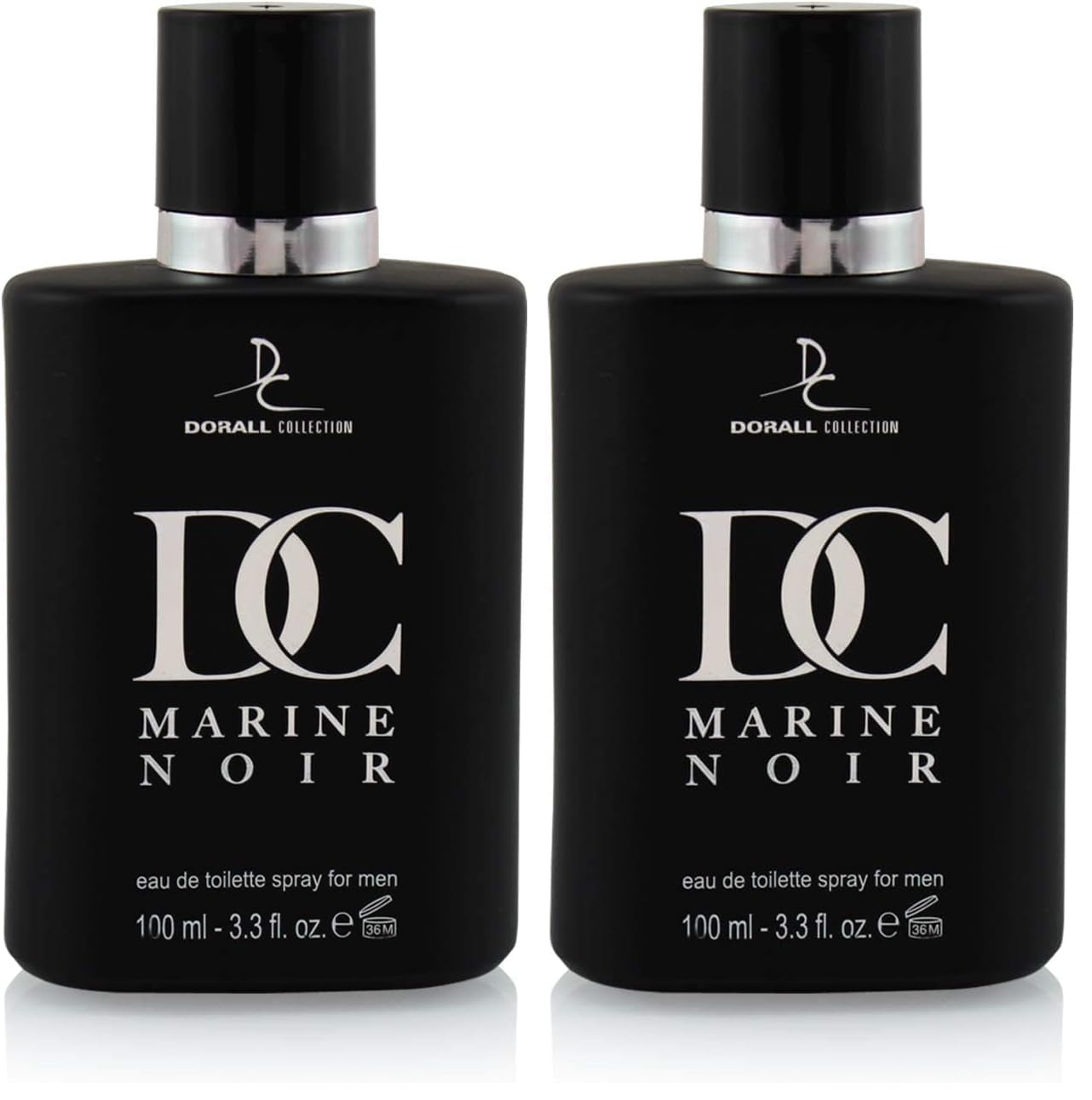 DC Marine Noir By Dorall Collection, Eau De Toilette, 100 mL Spray Cologne For Men (Pack of 2)
