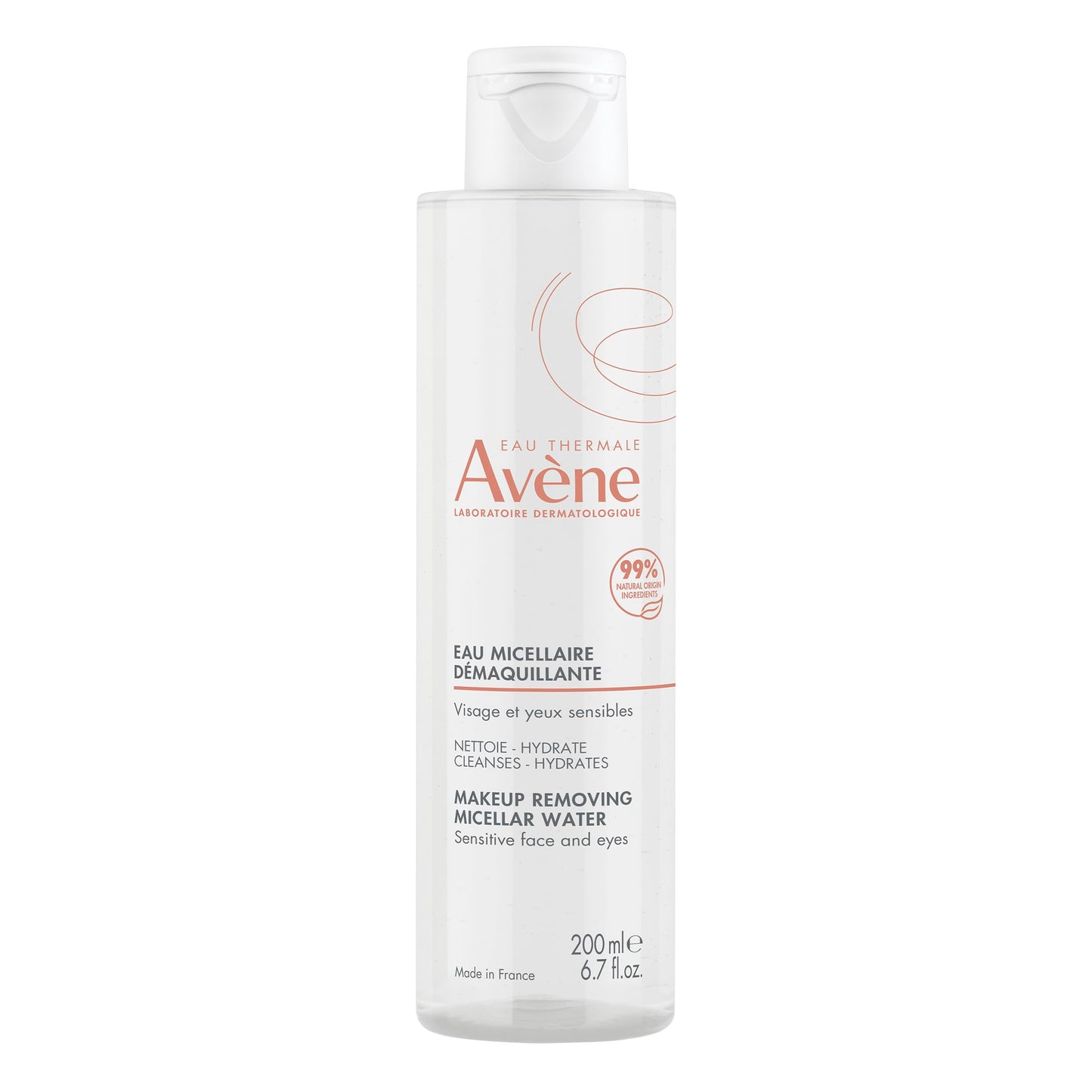 Avène Micellar Lotion Cleansing Water - Soap-Free 3-in-1 Cleanser, Toner, Make-up Remover - All Skin Types - Non-Comedogenic - 6.7 Fl Oz