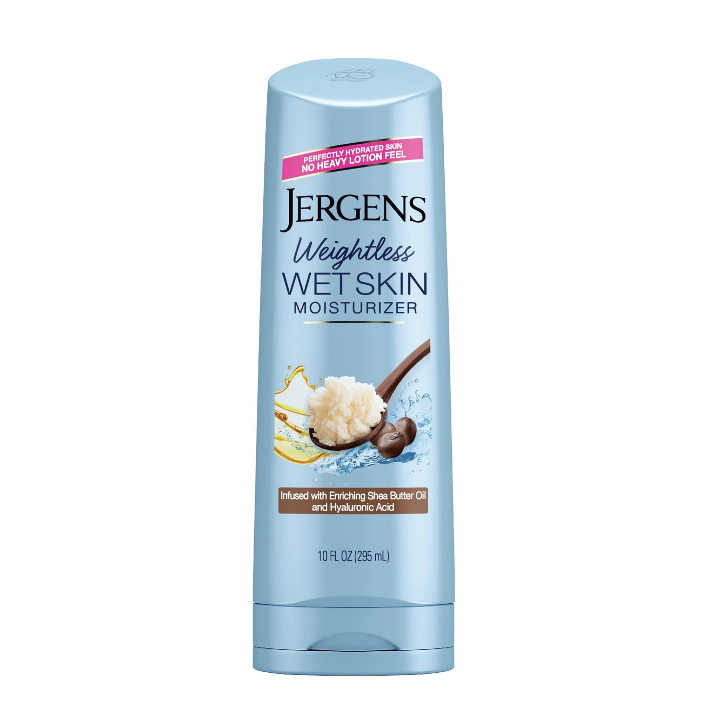 Jergens Wet Skin Body Moisturizer With Coconut Oil, In Shower Lotion For Dry Skin 10 Fl Oz & Wet Skin Body Moisturizer with Shea Butter Oil, Pure Shea Butter In Shower Lotion