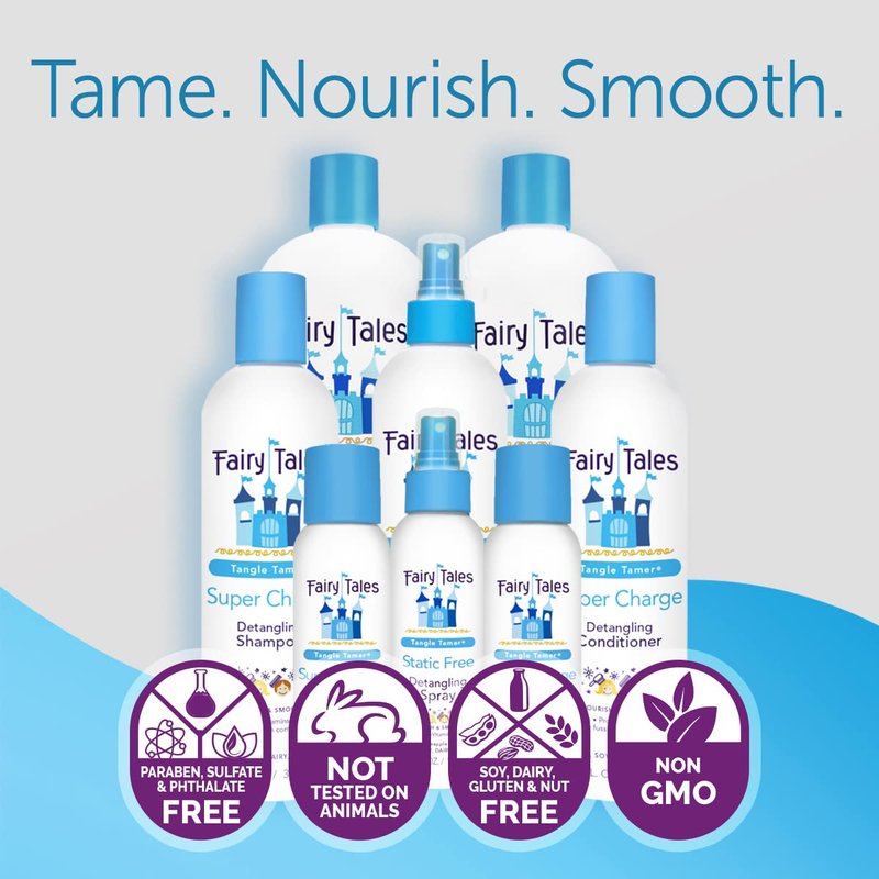 Fairy Tales Tangle Tamer Super Charge - Kids Detangling Conditioner | Paraben-Free, Sulfate-Free, 32 oz