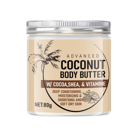 Grospe Advanced Coconut Body Butter，Firming Body Lotion，Deeply Nourishes, Moisturizes and Softens Dry Skin，Suitable for All Skin Types，2.85 Fl Oz（80g）