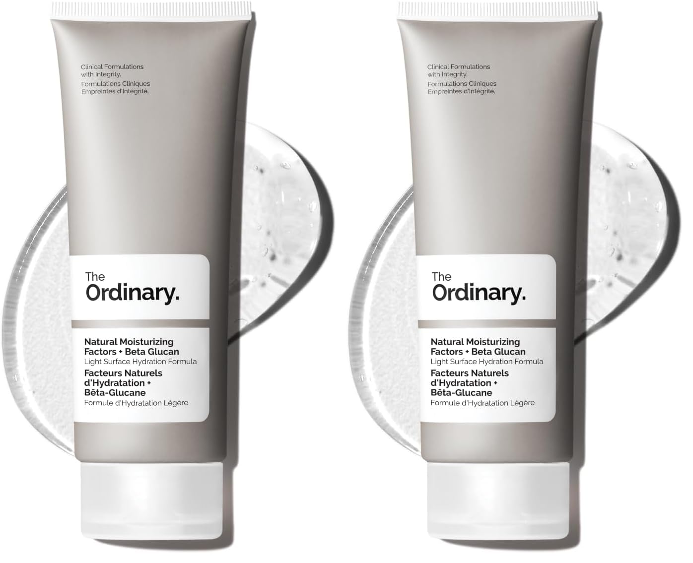 The Ordinary Natural Moisturizing Factors + Beta Glucan,Lightweight Gel Moisturizer for All-Day Hydration,3.4 Fl Oz,(Pack of 2)