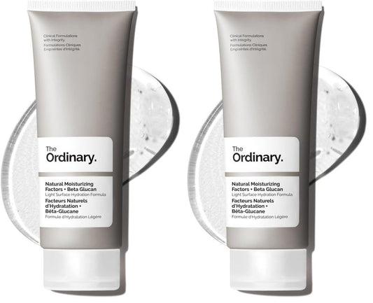 The Ordinary Natural Moisturizing Factors + Beta Glucan,Lightweight Gel Moisturizer for All-Day Hydration,3.4 Fl Oz,(Pack of 2)