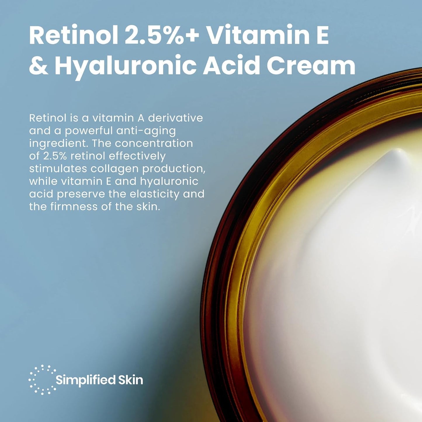 Simplified Skin Retinol Cream for Face, Anti-Aging Moisturizer
