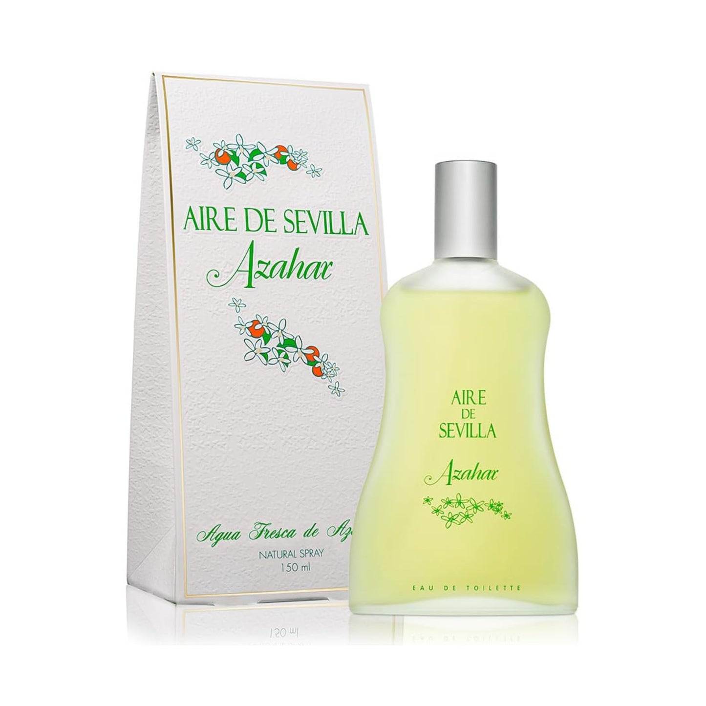 Instituto Español Aire de Sevilla Agua de Azahar, Fresh Eau de Toilette Spray for Women, Citrus Blossom Scent, 5.1 fl oz (150 ml), Made in Spain