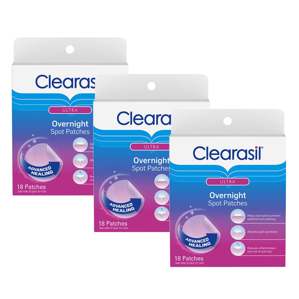 Clearasil Stubborn Acne Control 5in1 Pimple Patch, 18 Count (Pack of 3)