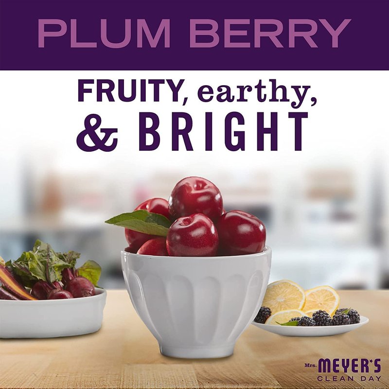 Mrs. Meyer's Clean Day Hand Soap Refill - Plum Berry Scent | 33 Fl Oz (Pack of 3)
