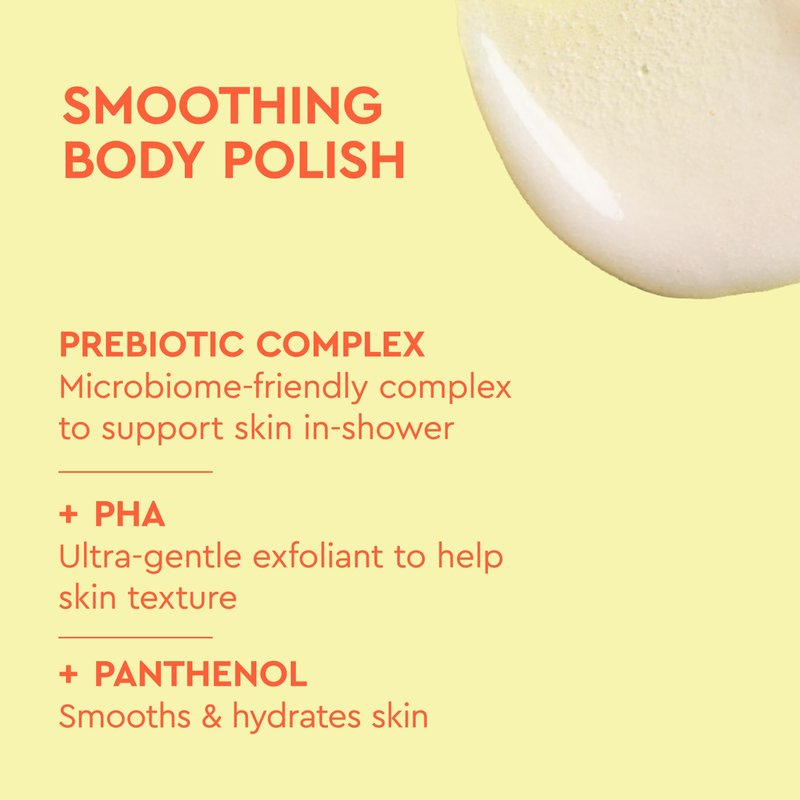 BYOMA Smoothing Body Serum & Polish Bundle – For Breakouts & Textured Skin – Exfoliating + Soothing with PHA, Succinic Acid & Blue Tansy – Skin Barrier Support – 10.4 fl oz + 6.76 fl oz