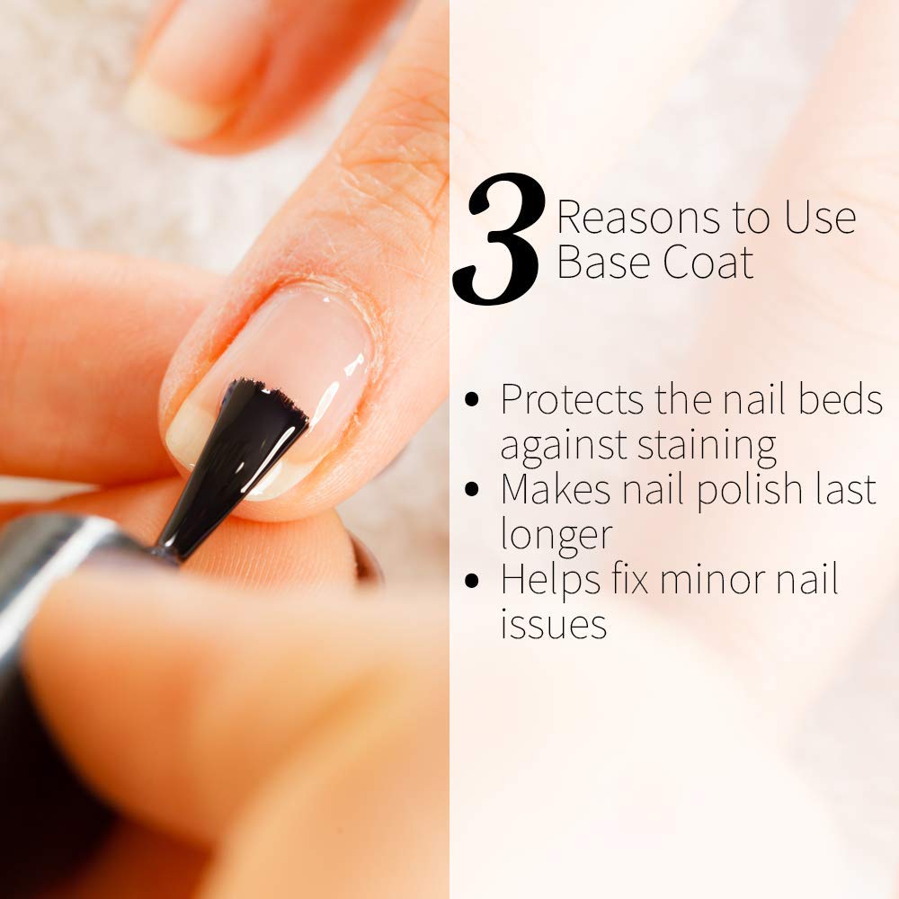 Seche Clear Base Coat and Top Coat Duo Pack – Nail Strengthening & Long-Lasting, Nail Polish, Manicure Set, 14 mL Each