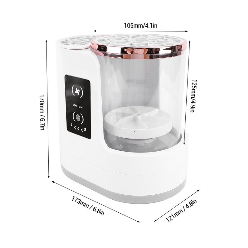 Electric Makeup Brush Cleaner, 850RPM USB Detachable Makeup Brush Cleaning Machine, 2H 5H Timer Automatic Makeup Brush Cleaner Dryer Machine, for Beauty Makeup Brush Set