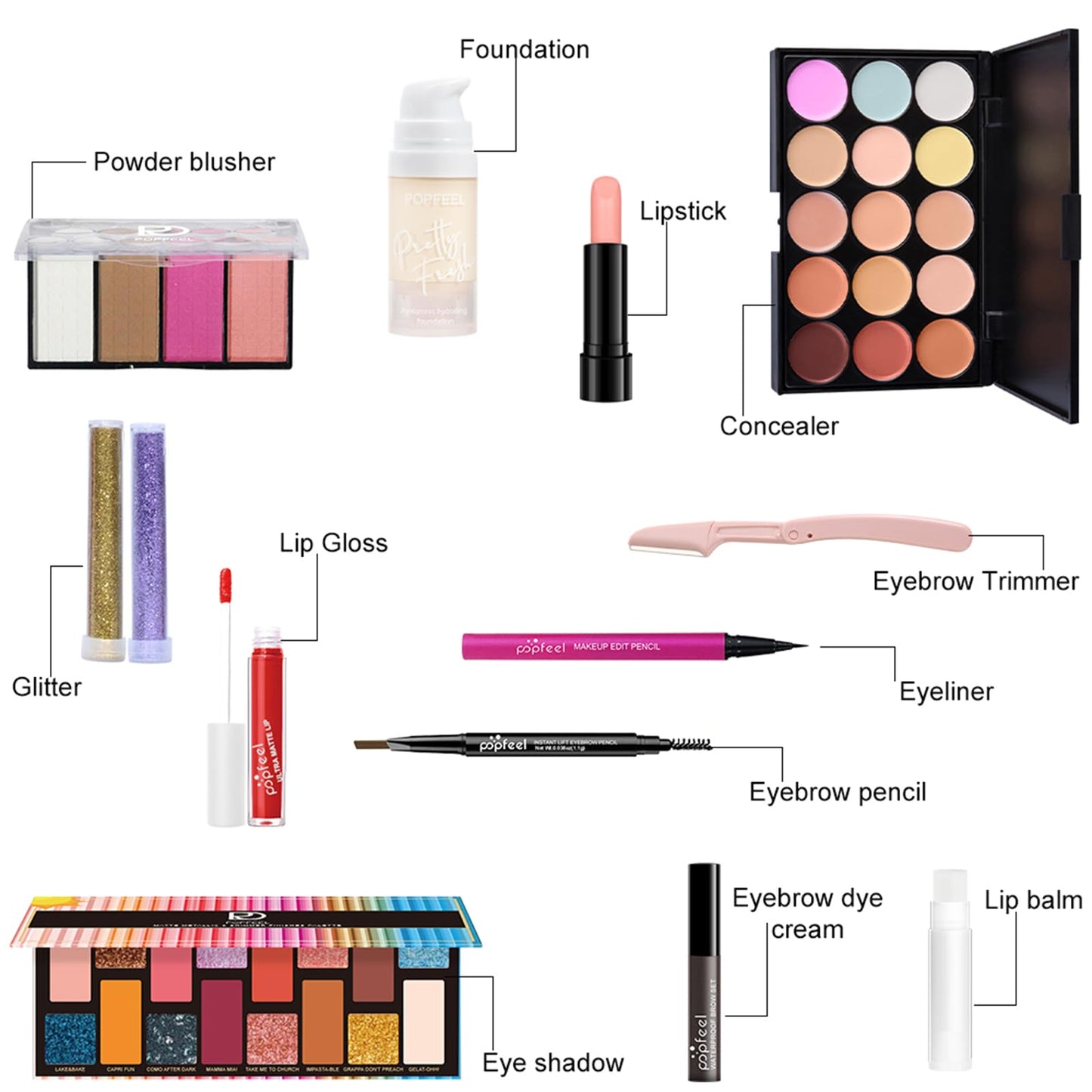 Melearch Makeup Set Box, Advent Surprise Assortment Gift with Professional Makeup Products, Cosmetics Set Party Favors for Women Teenager Girls, Vegan & Cruelty-Free