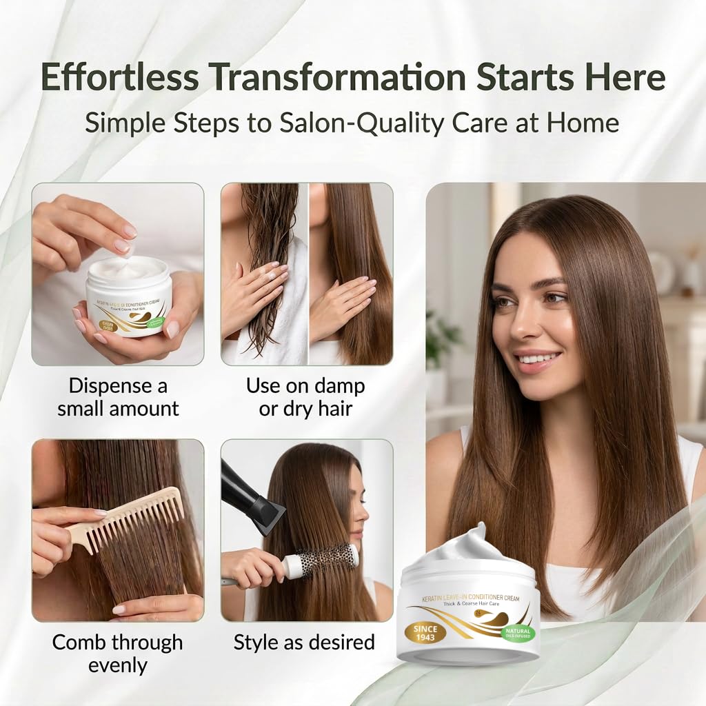 VITAMINS hair cosmetics Keratin Leave in Conditioner for Coarse Thick Hair