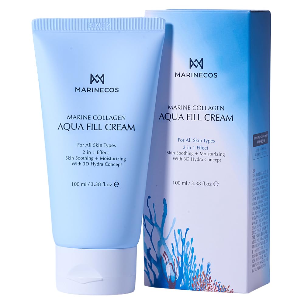 Marine Collagen Aqua Peel Cream - Deep Moisture Exfoliating Cream with Chamomile & Herbal Complex | 100ml for Radiant Smooth Skin
