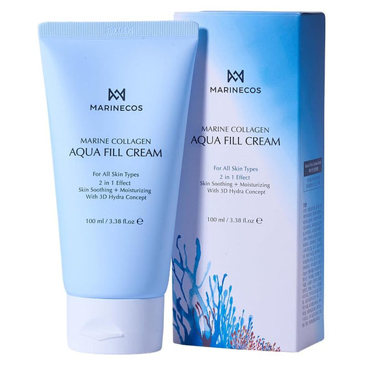 Marine Collagen Aqua Peel Cream - Deep Moisture Exfoliating Cream with Chamomile & Herbal Complex | 100ml for Radiant Smooth Skin