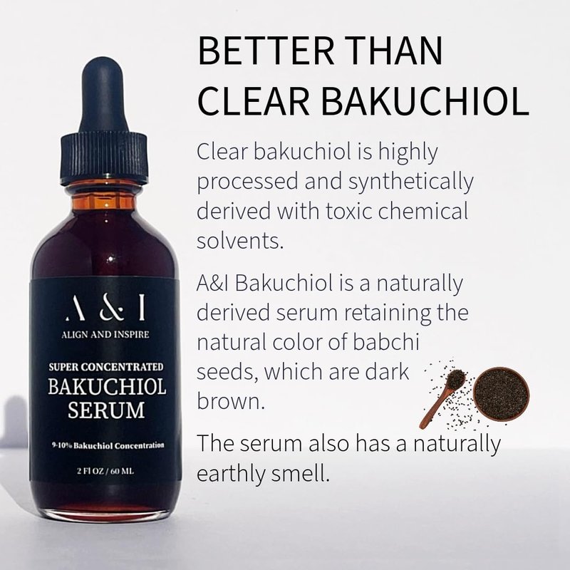 Bakuchiol Serum - 100% Pure Cold Pressed Plant-Based Natural Retinol Alternative | 2 oz