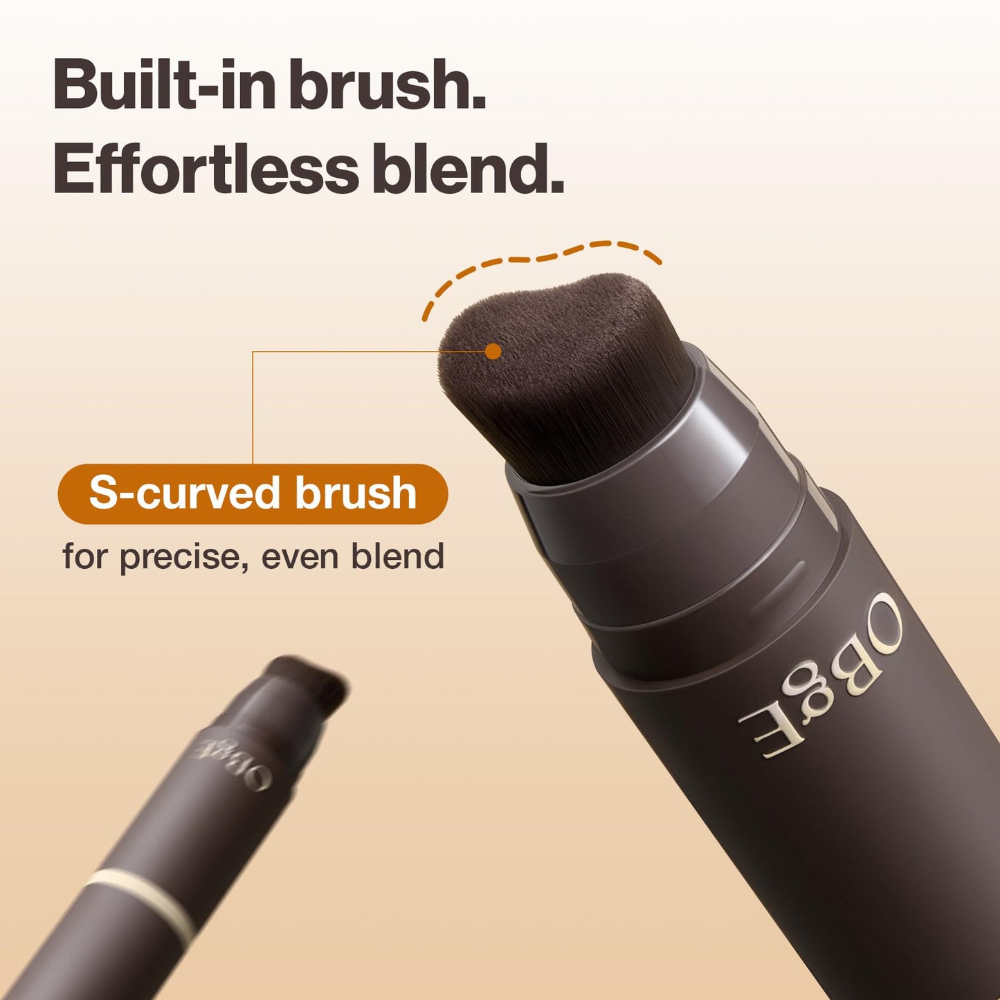 OBgE Natural Cover Foundation #25 (Sand, 0.5oz) - Stick Foundation with Brush for Flawless Skin Tone Correction and Coverage. Long-Lasting Wear for Daily Use.
