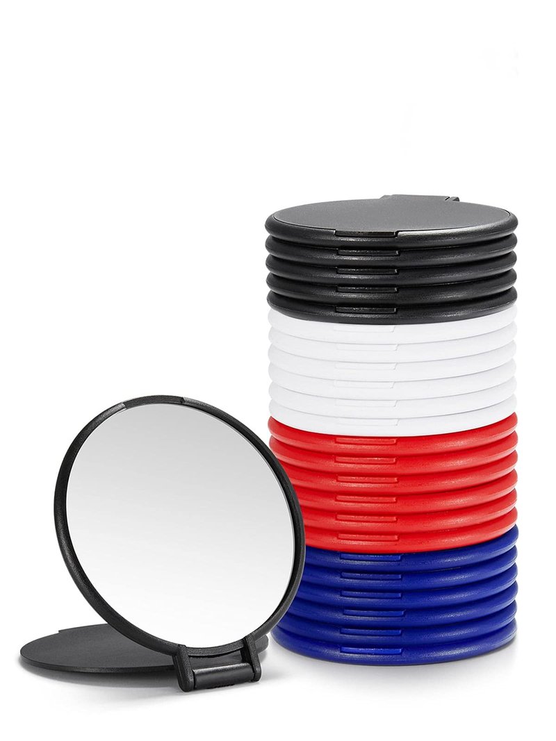 Getinbulk 72 Pcs Compact Mirrors Bulk, Round Pocket Mini Folding Makeup Mirror for Purse(4-Color)