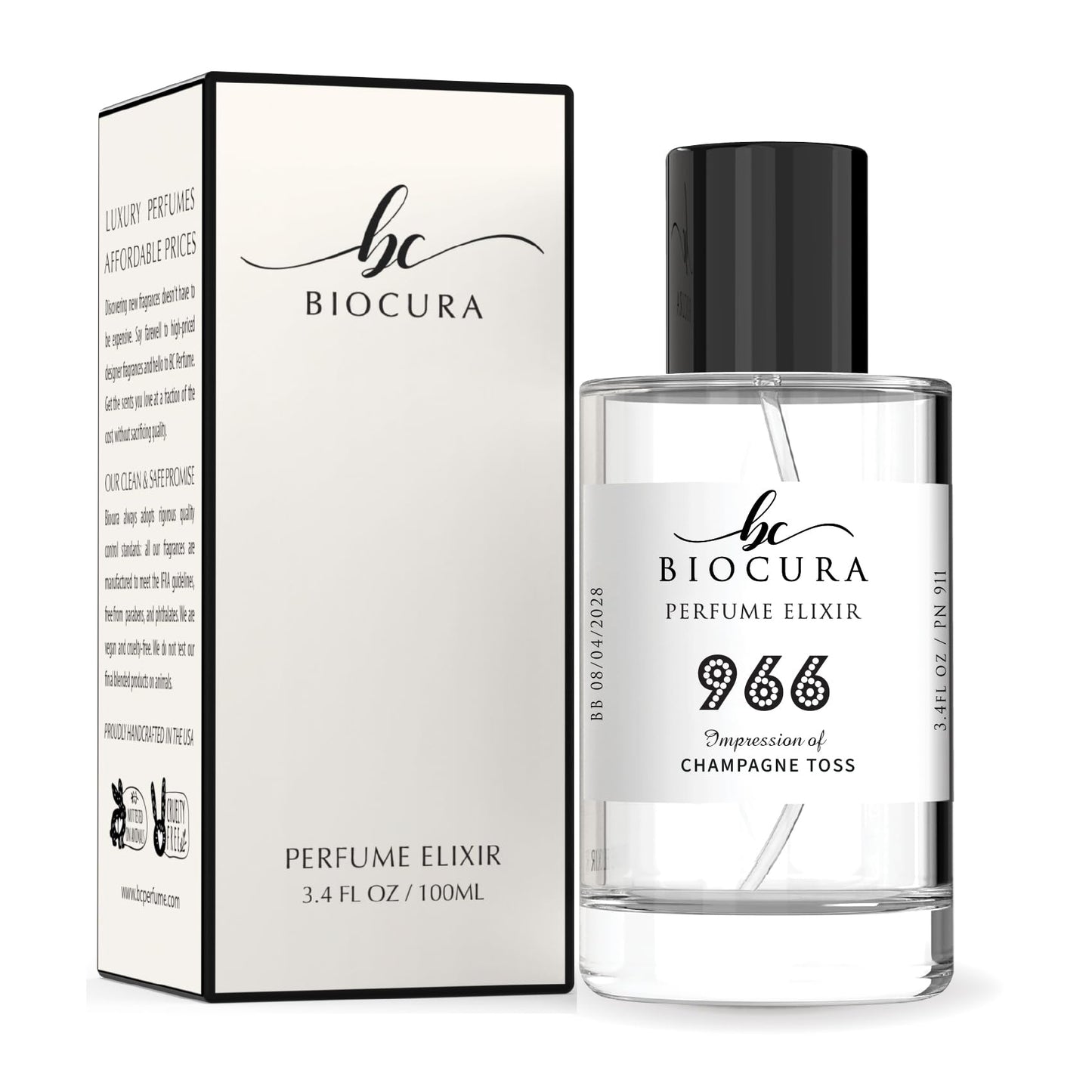 BC Perfume 966 Inspired by Champagne Toss For Women Fragrance Dupes Eau de Parfum Bottle 3.4 Fl Oz/100ml
