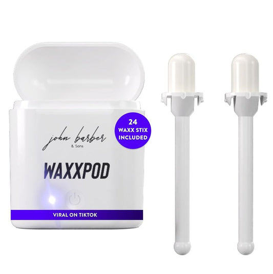 WaxxPod™ Nose Hair & Ear Hair Remover - USB Waxing Kit with 24 Wax Sticks for Easy Grooming