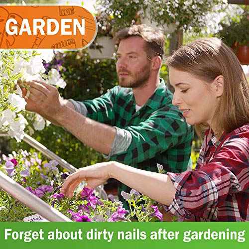 Konex Non-Slip Wooden Two-Sided Nail Brush for Cleaning Fingernails - Nail Scrubber with Natural Boar Bristle - Essential for Daily Use