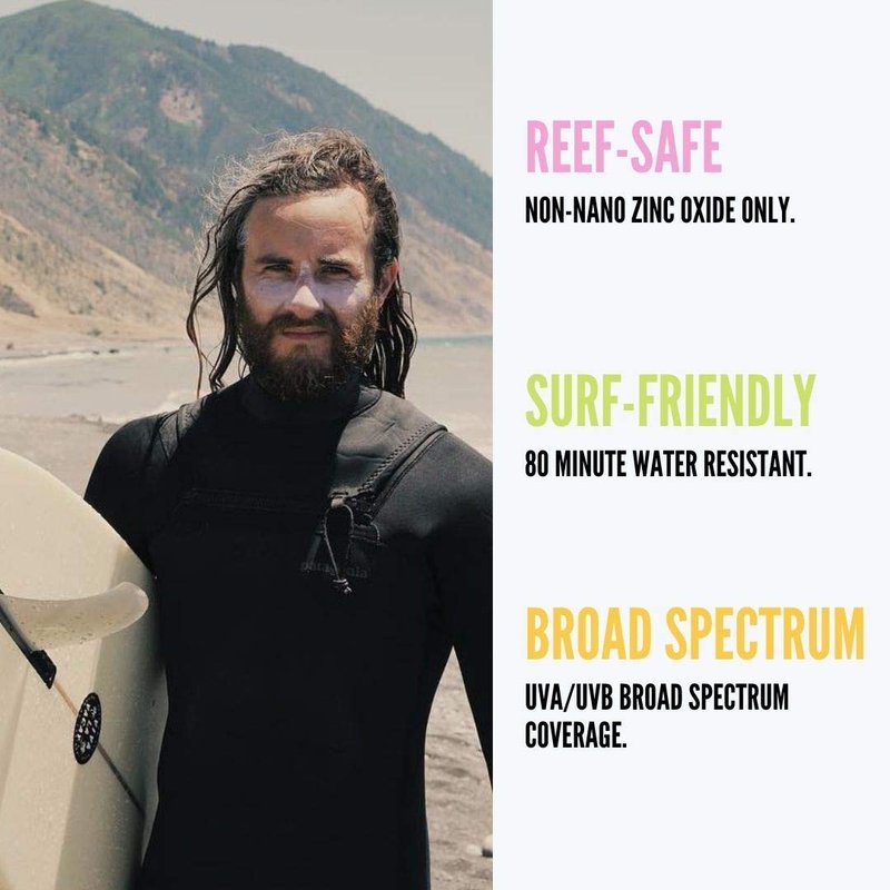 SurfDurt Sunblock - Natural Zinc Sunscreen SPF 30 | Reef Safe Formula, 2 oz (Zombie White)