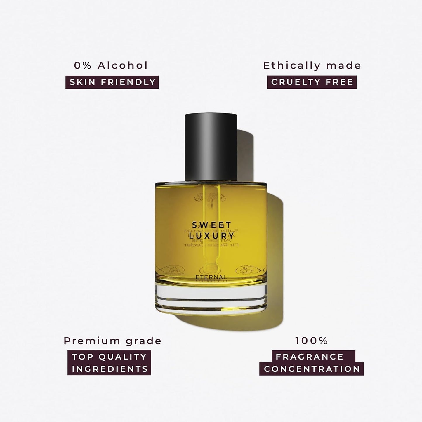 Eternal Perfume Oils - Sweet Luxury Alcohol-Free Perfume for Women | Long-Lasting 1.69 FL Oz & Designer Men's Perfume 1 FL Oz (Pack of 2)