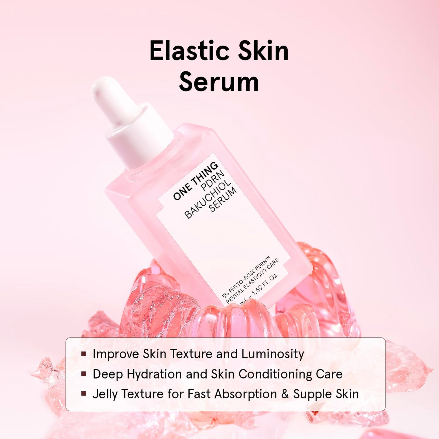 ONE THING PDRN Bakuchiol Serum, Daily Moisturizing Face Serum for Plump and Smooth Skin, Inner Moisture, Hydrating, Revitalizing 1.69 fl oz