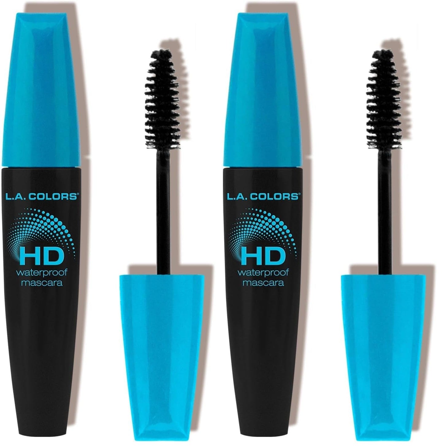 L.A. COLORS HD Waterproof Mascara, Very Black CMS522 (Pack of 2)