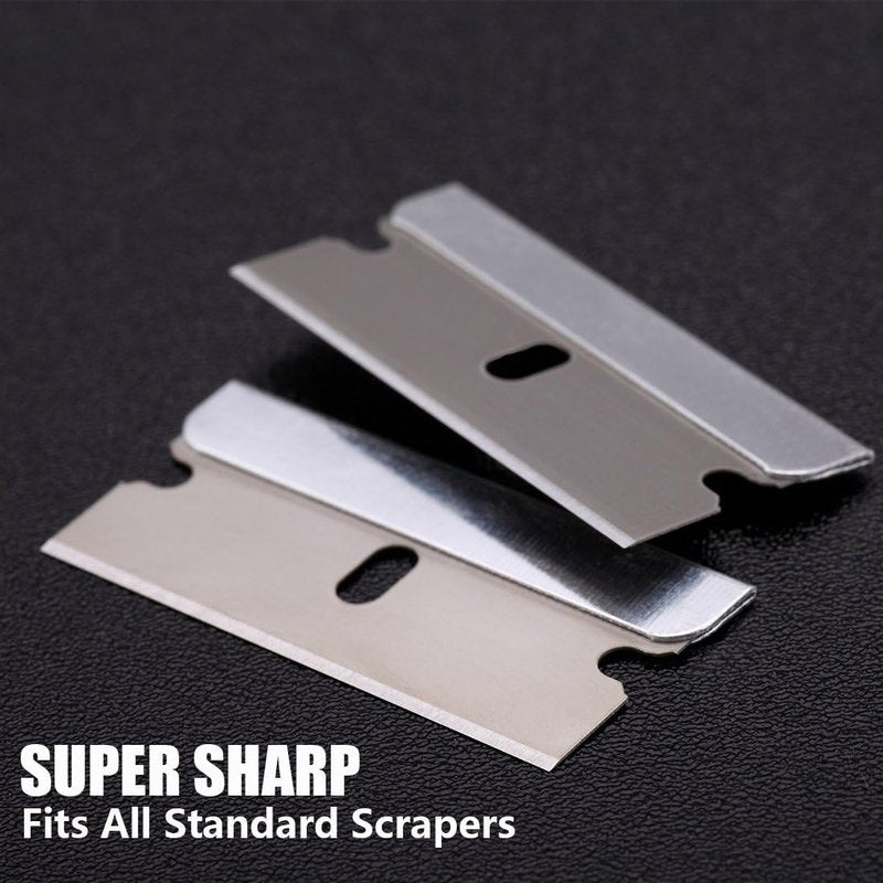 400PCS Single Edge Razor Blades - Industrial Scraper Replacement Blades for Labels, Decals & Stickers