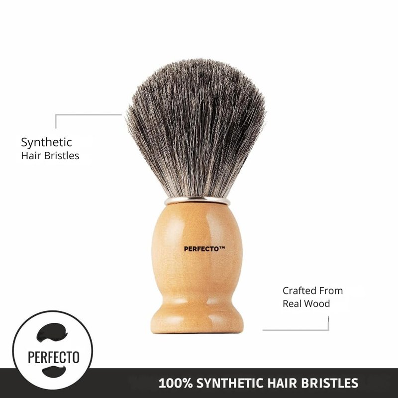 Shaving Brush for Men - Synthetic Bristles for Ultimate Wet Shave | Perfect for Safety & Double Edge Razors