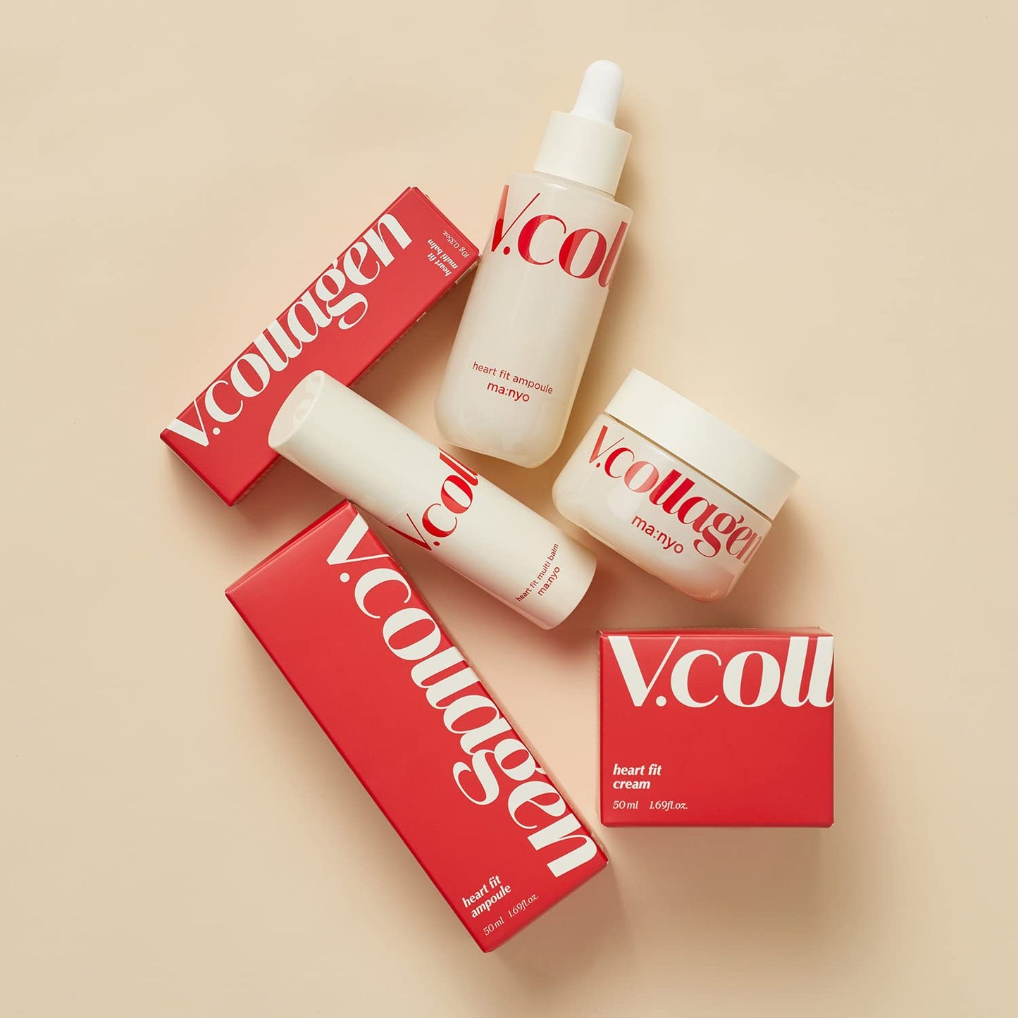 MA:NYO V.collagen Heart Fit Ampoule - Korean daily skin care, Moisturize the skin barrier to help keep the skin moist and elastic 1.69 fl oz (50ml)
