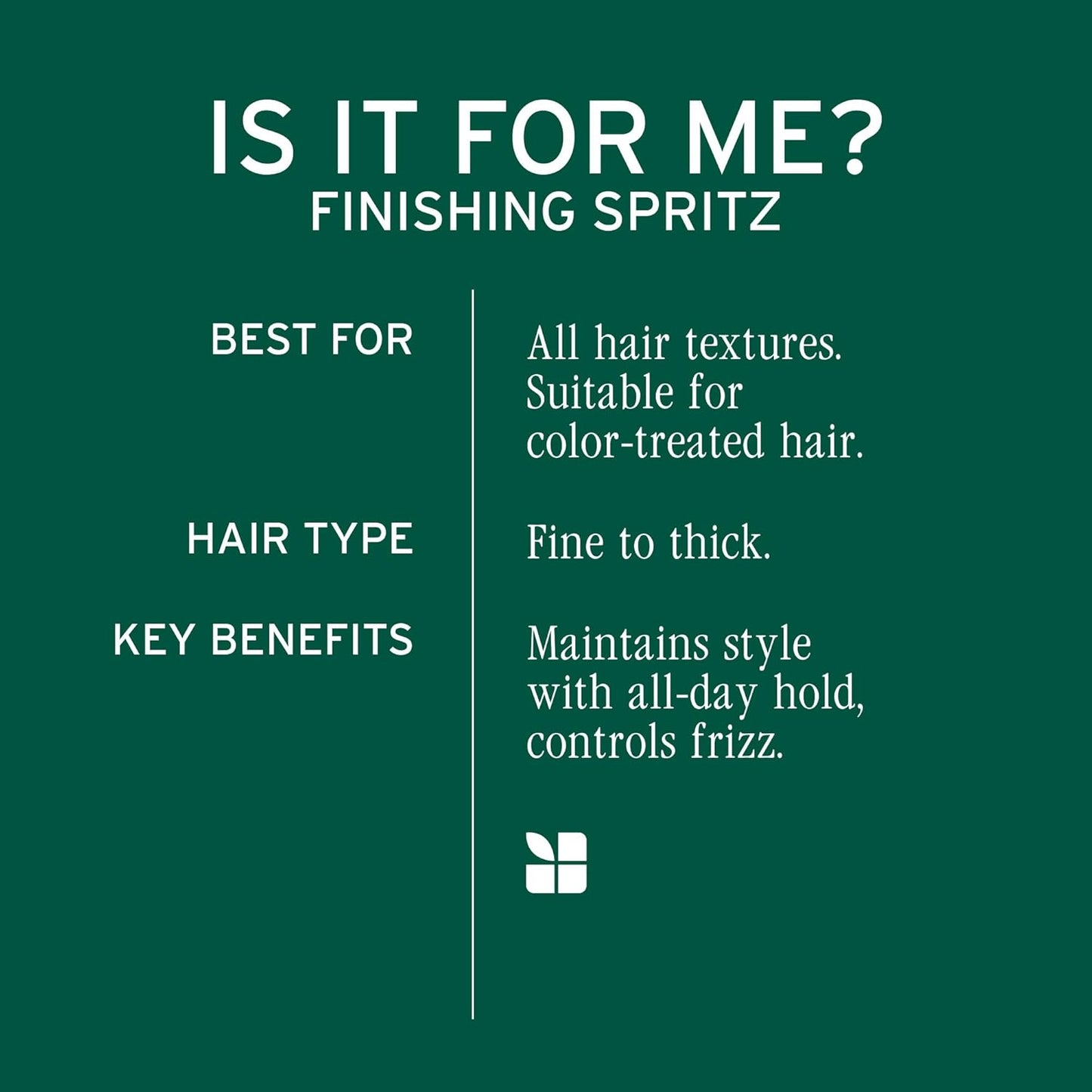 BIOLAGE Finishing Spritz Hairspray - Strong Hold, Quick Dry, Vegan | Controls Frizz for 24 Hours