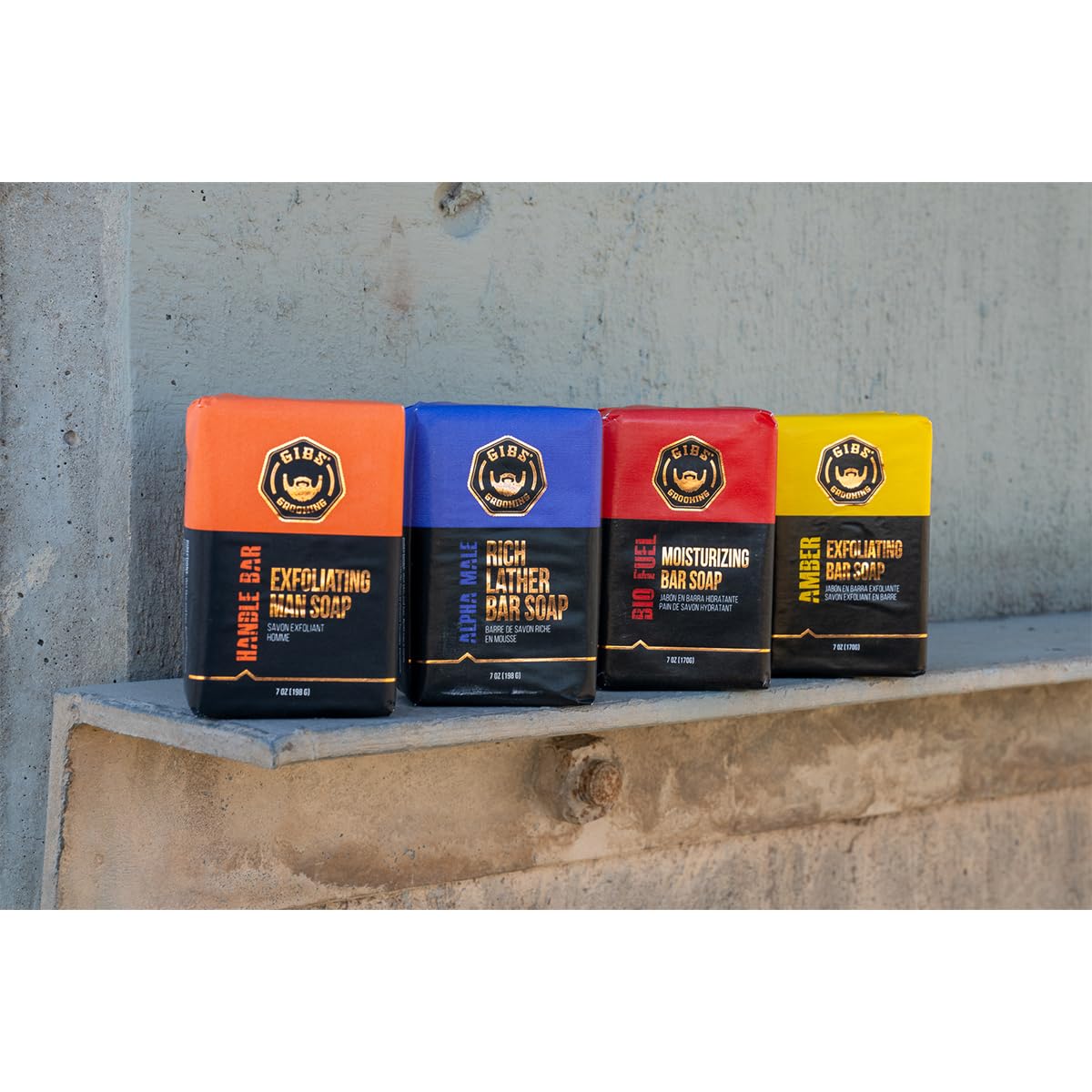 GIBS 7oz Bar Soaps, Long Lasting, Cleansing & Moisturizing