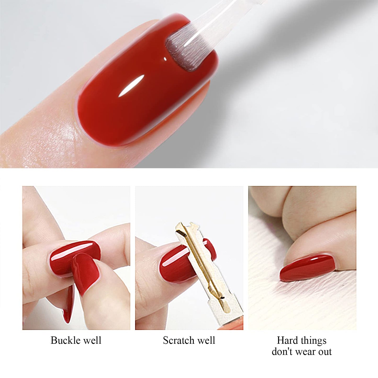Imtiti No Wipe Gel Top Coat - High Shine, Long Lasting & Chip Resistant Clear Gel Nail Polish (0.54Fl.oz)