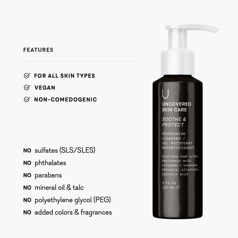 Uncovered Soothe & Protect Refreshing Facial Cleanser