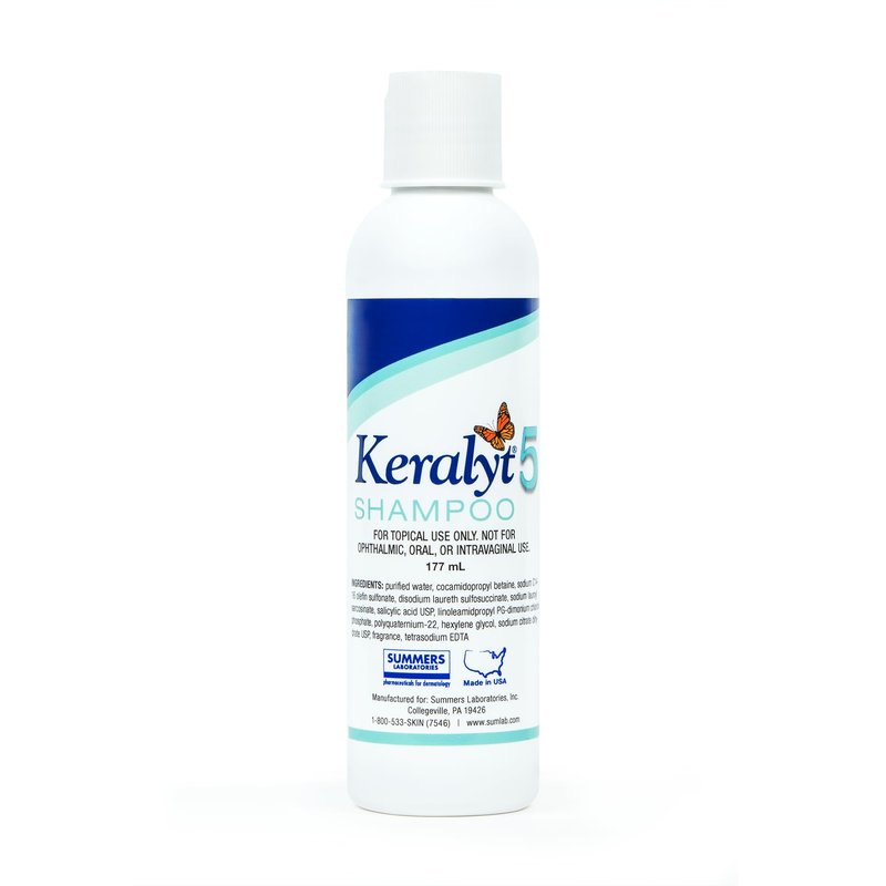 Keralyt 5 Anti-Dandruff Shampoo - Max Strength 5% Salicylic Acid Scalp Build-Up Clearing - Promotes Relief from Dandruff, Psoriasis, Seborrheic Dermatitis, Dryness, and Itchiness, 177 milliliters