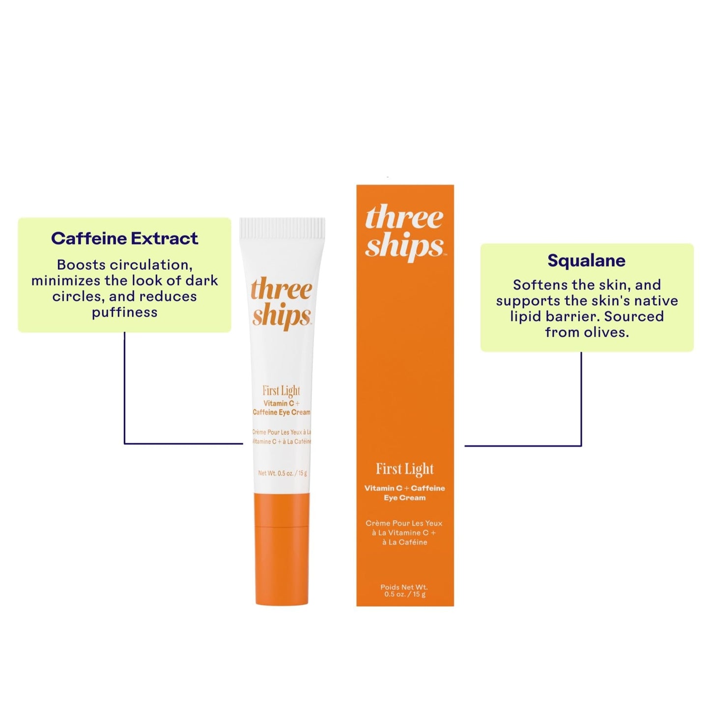 Three Ships - First Light Vitamin C + Caffeine Eye Cream (0.5 oz | 15 g)