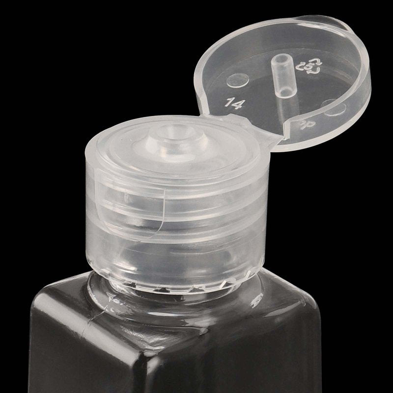 JAPCHET 80 PCS 2 oz Plastic Empty Bottles with Flip Cap, Refillable Travel Size Bottles Small Portable Flip Cap Containers for Lotion, Essential Oils, Shampoo and Toiletries