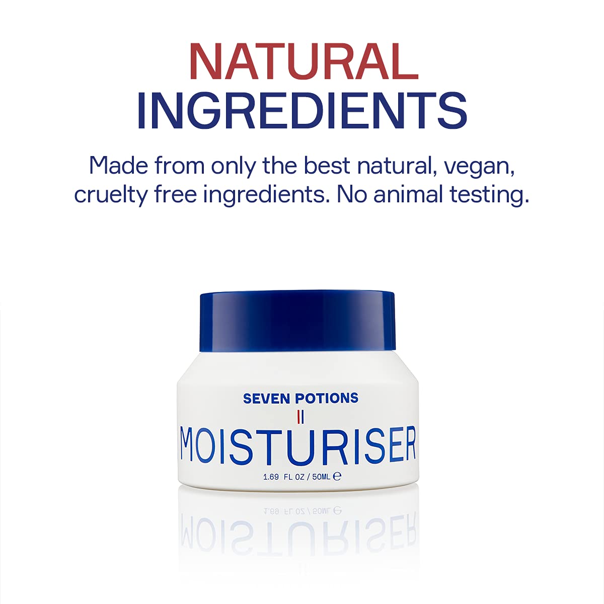 SEVEN POTIONS Anti Ageing Moisturizer for Men 1.69 FL OZ – Fragrance Free, Fast Absorbing Face Cream – Helps Prevent Fine Lines and Wrinkles – Hydrates Skin – Natural, Vegan, Cruelty Free