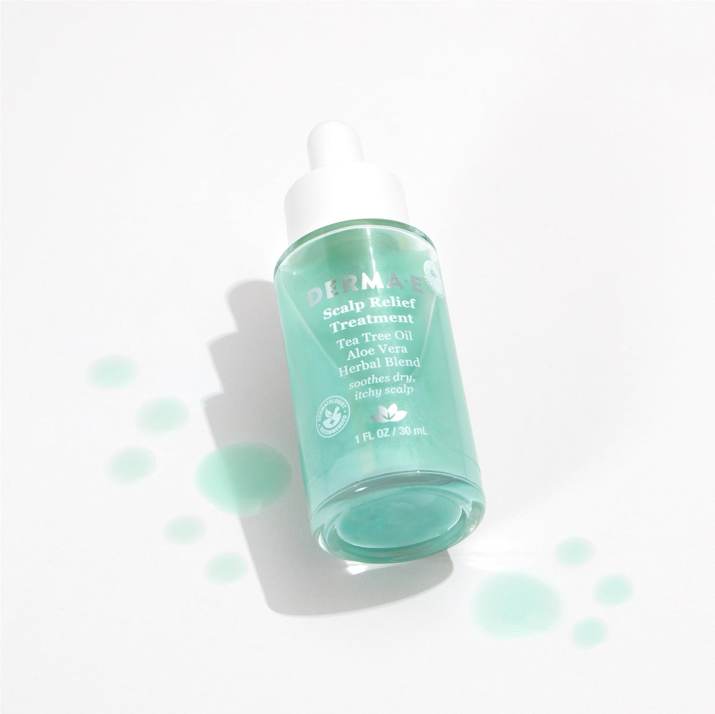 DERMA-E Scalp Relief Treatment – Dry Scalp Moisturizer Serum – Tea Tree Oil, Menthol and Aloe Vera Cool and Soothe Itchy Scalp and Promote Scalp Health, 1 Fl Oz