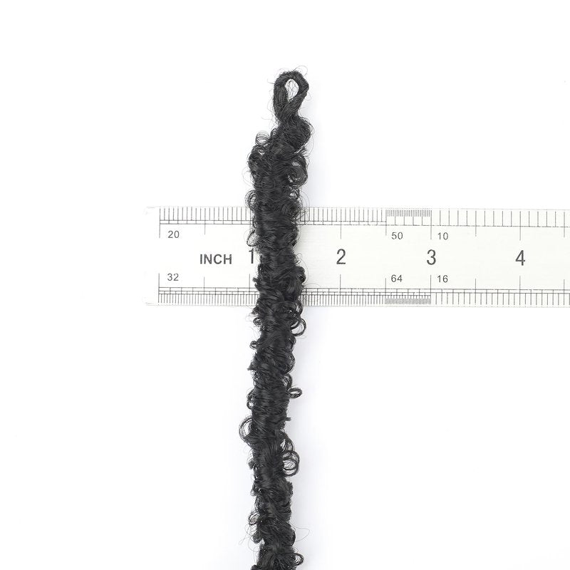 Long Butterfly Locs Crochet Hair With Goddess Locs Curly Ends 28 Inch Distressed Locs Crochet Hair For Black Women Hair Extensions (28 Inch, 6packs,1B)