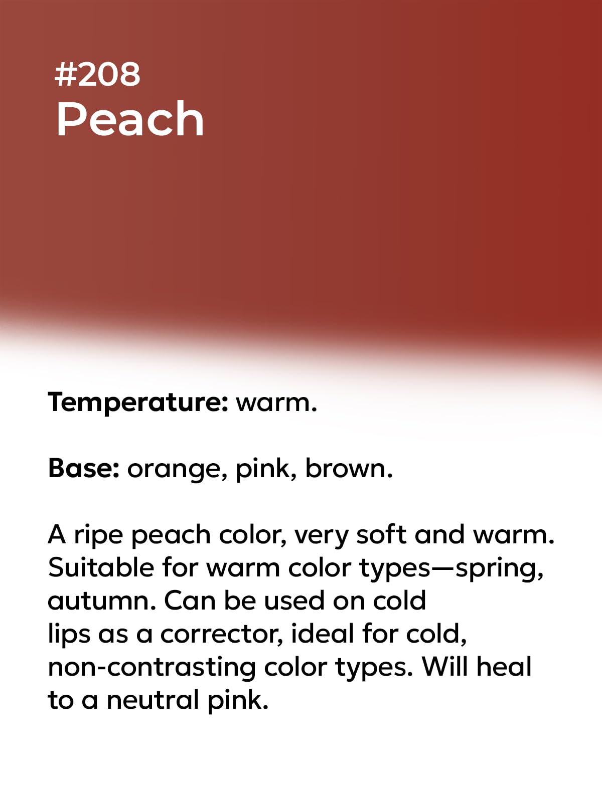 NE PIGMENTS #208 Peach - By Elena Nechaeva - Lip Pigment - Permanent Makeup - Professional Tattoo Ink