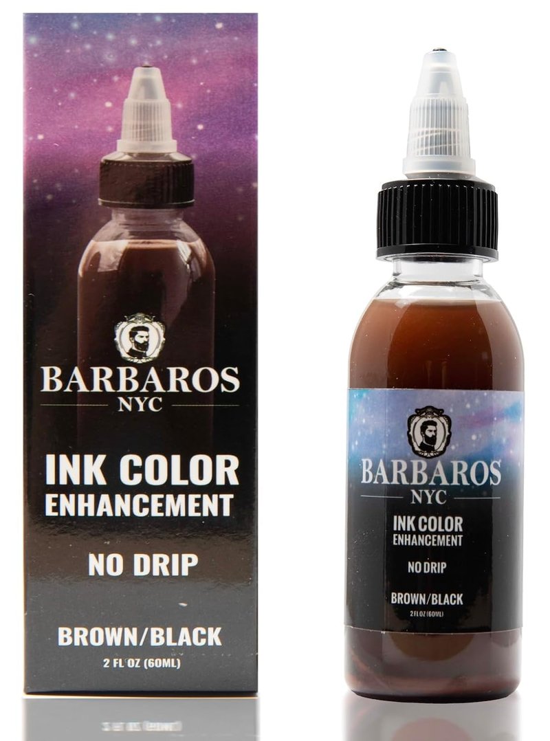 BARBAROS Hair Enhancer Spray - Water Resistant Color Ink for Thicker Hair & Beard | Precision Liner