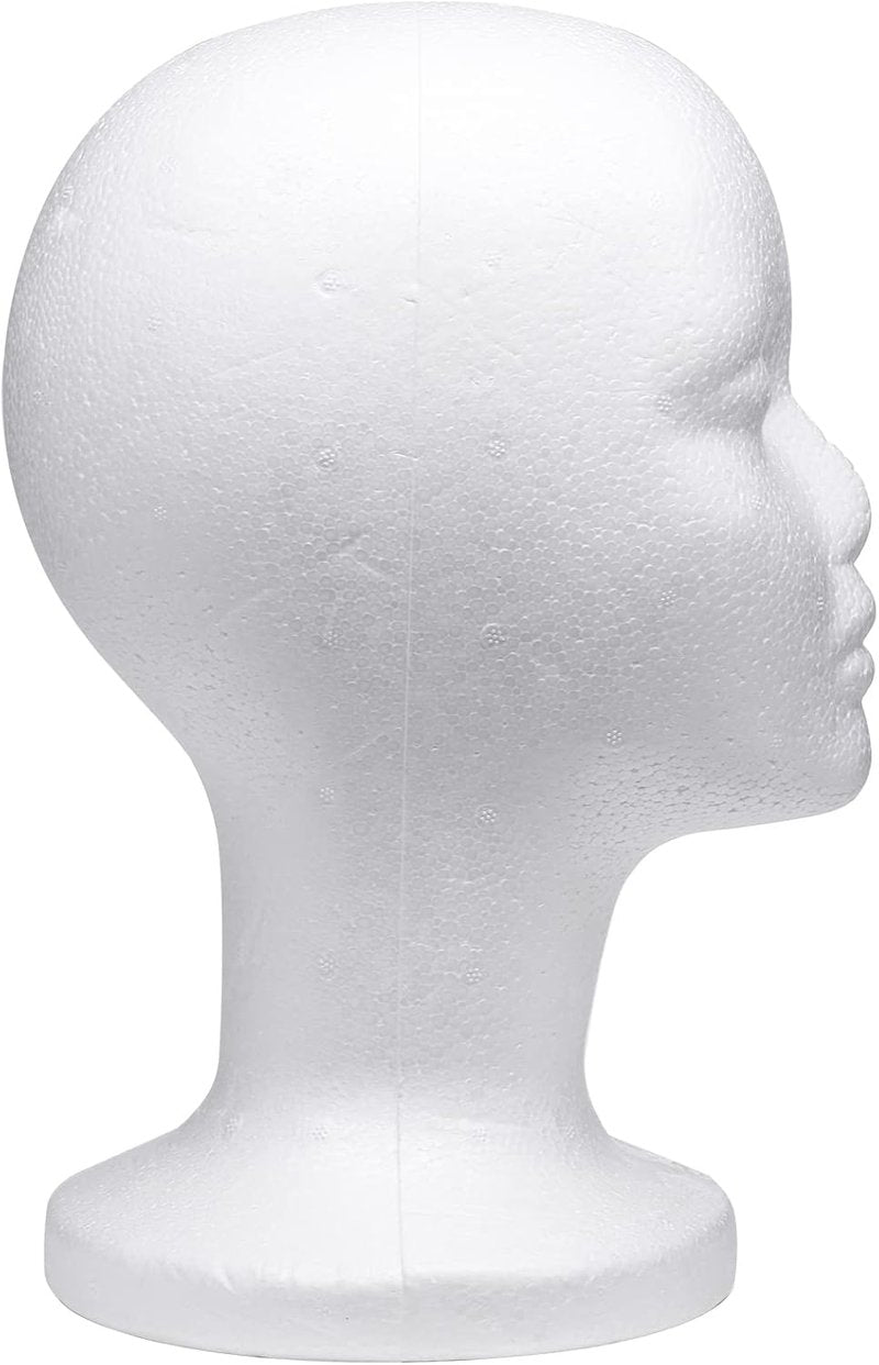 Foraineam 12-Inch Foam Wig Heads - 3 Pack Mannequin Display Stands for Wigs, Hats & Hairpieces