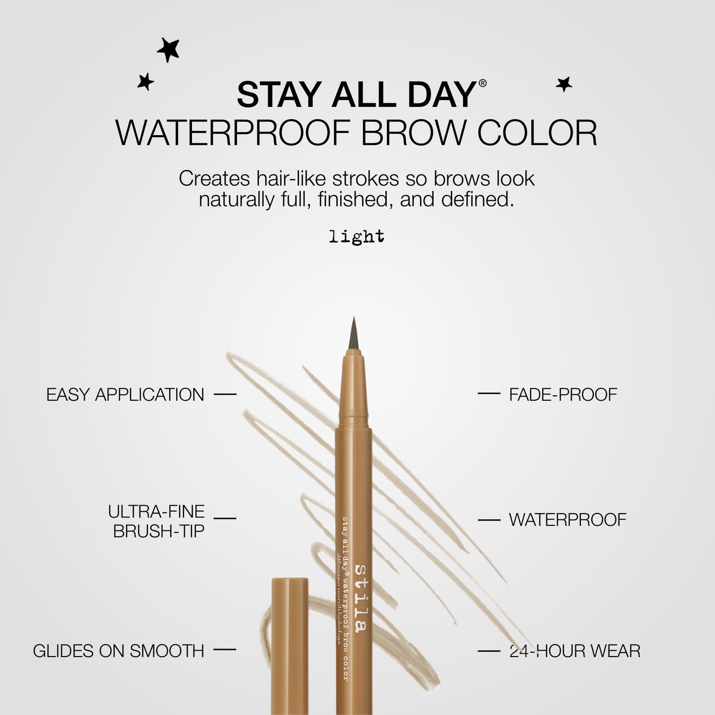 Stay All Day® Waterproof Brow Color | Shape & Define Eyebrows, Long-Lasting Wear, Fine Brush-Tip for Precise & Easy Application