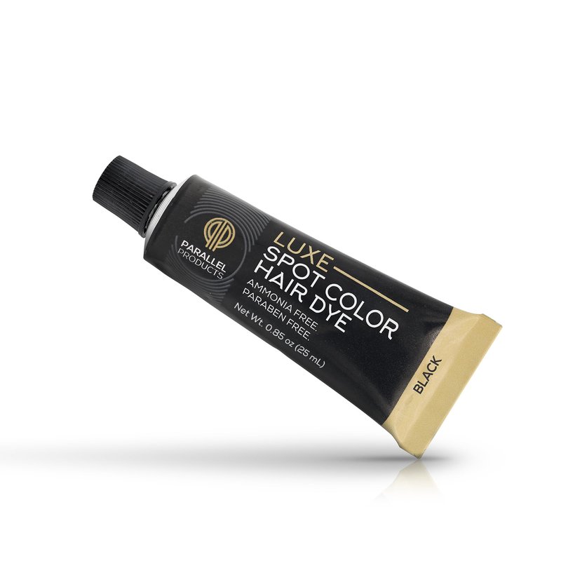Parallel Products - Luxe Color (Black) - Cream Hair Dye - 25mL - Tint for Professional Spot Coloring - Covers Grey Hair - Root Touch-Up