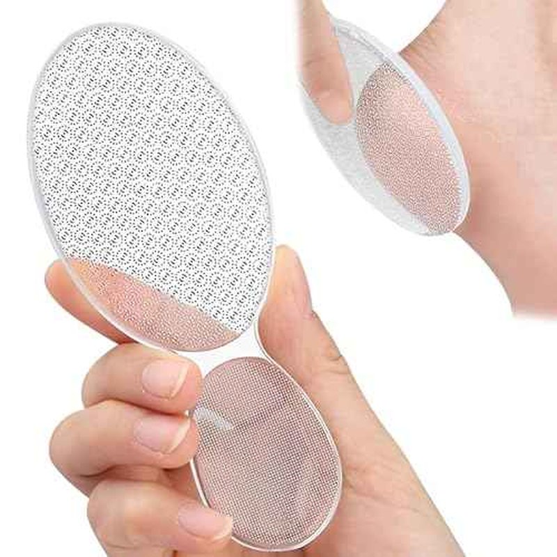 Glass Foot File 8-Shaped Rough and Smooth Sides Callus Remover Feet Heel Scrubber Dead Skin Scraper Pumice Stone Professional Pedicure Tools for Women and Men