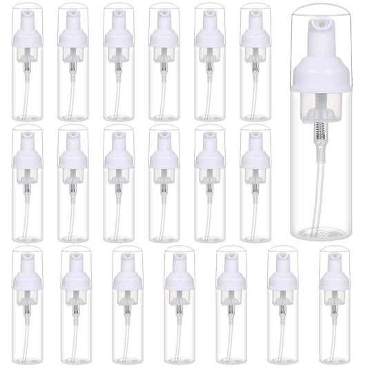 ROMROC 24 PCS Foam Pump Bottle Dispenser Refillable 2oz/60ml Empty Travel Size Foam Bottle for Lash Shampoo Hand Soap Shampoo Lash Cleanser Packaging Liquid Cleaning